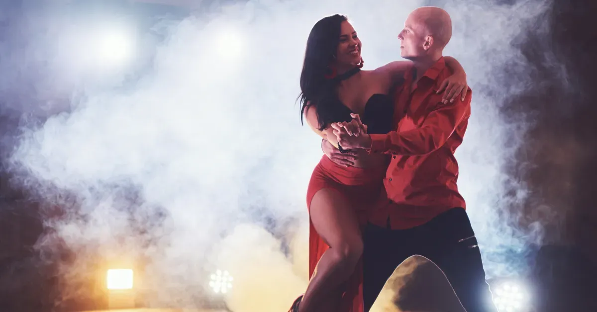 couple dancing salsa