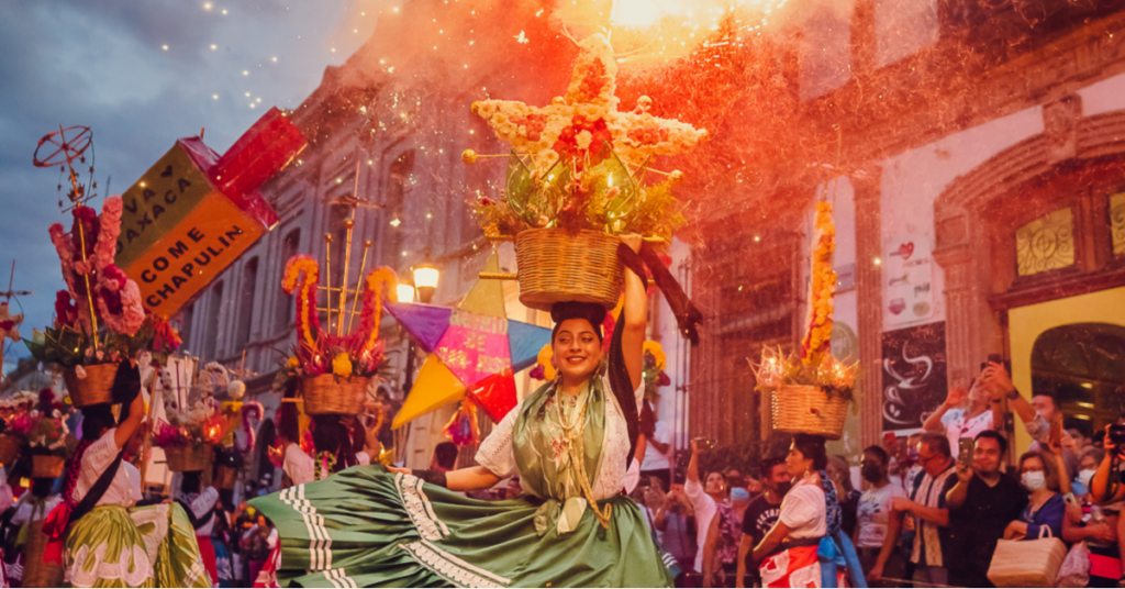 woman with typical clothes from the Guelaguetza festivity