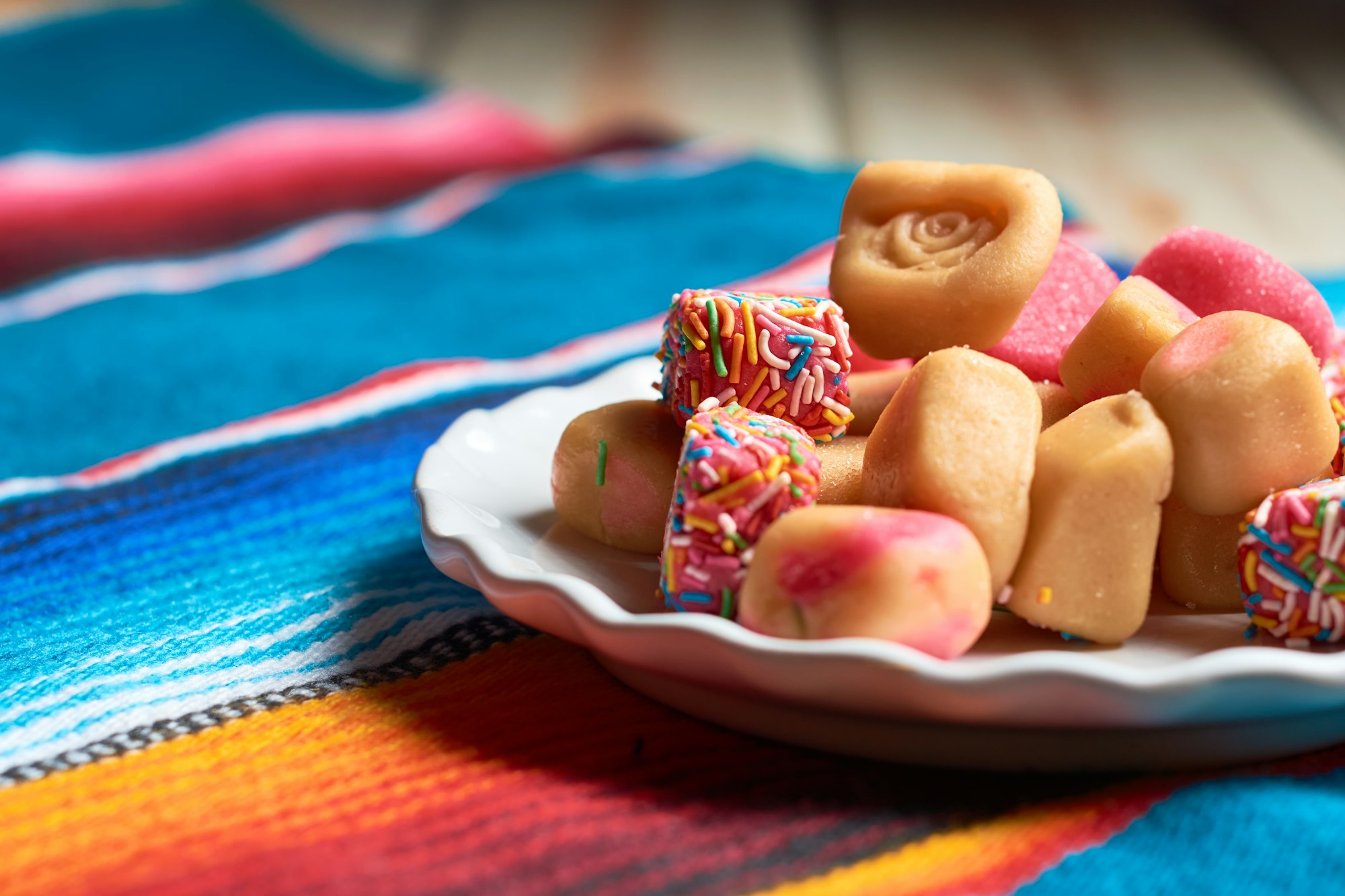 Traditional mexican candies. Jamoncillo.